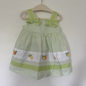 Vintage Gymboree lemon seersucker dress